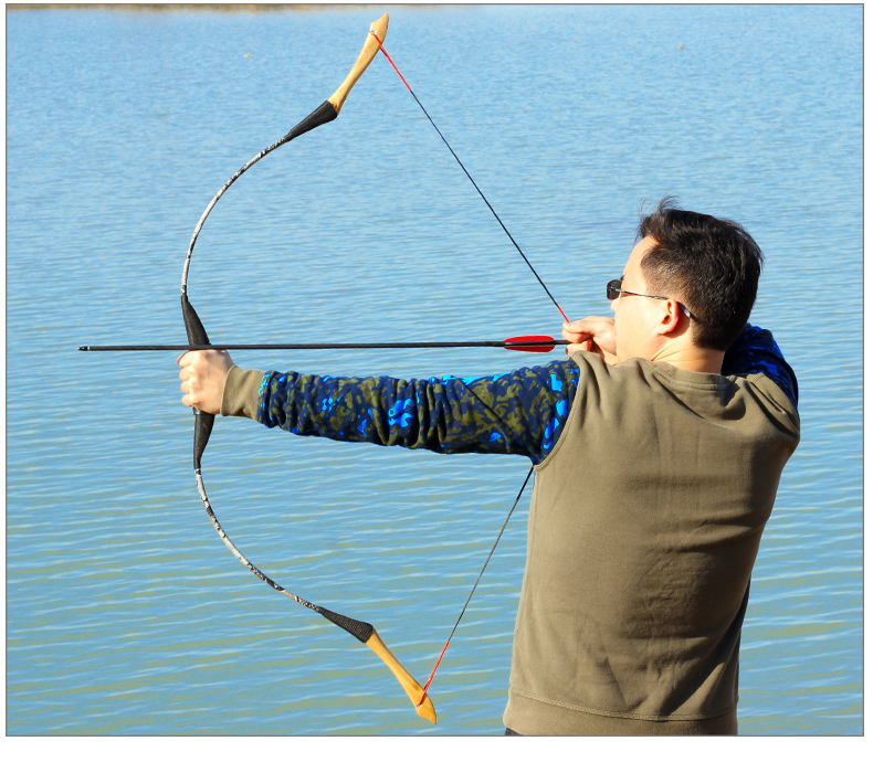 传统弓箭专业射击套装中国古代木质蒙古弓清汉射箭道具一体反曲弓