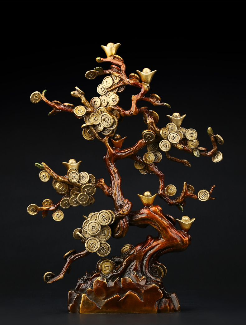 璟馆摇钱树摆件发财树家居装饰桌面摆件工艺品开业礼品公司餐厅开业