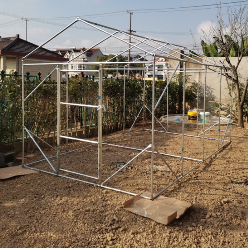 鸡笼户外养鸡棚大棚骨架鸽子鸡舍棚鸡屋家禽屋顶户外养鸭搭建-浩驰 2.
