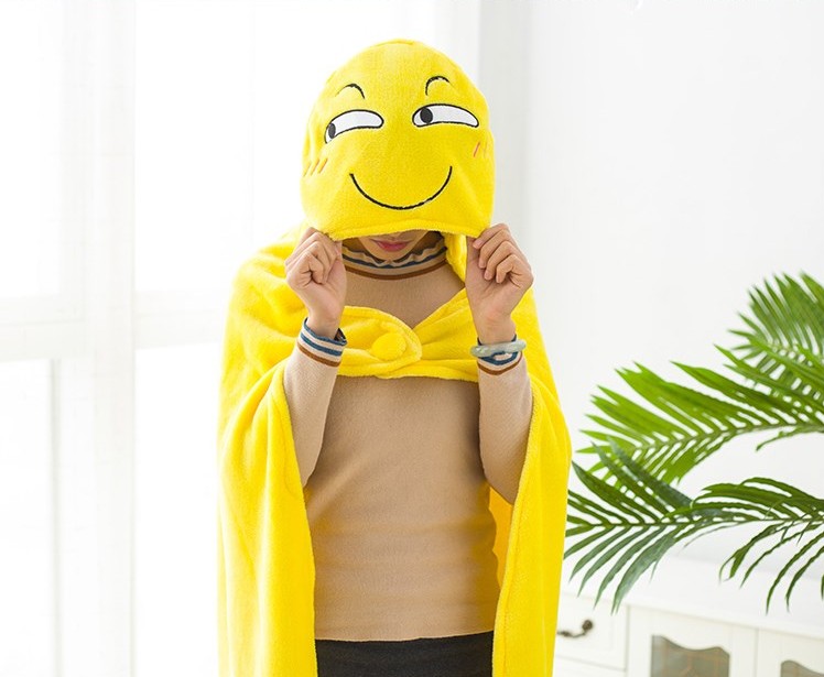 干物妹小埋披风二次元滑稽披风卡通cos小埋披肩空调午睡毯f团斗篷(8月