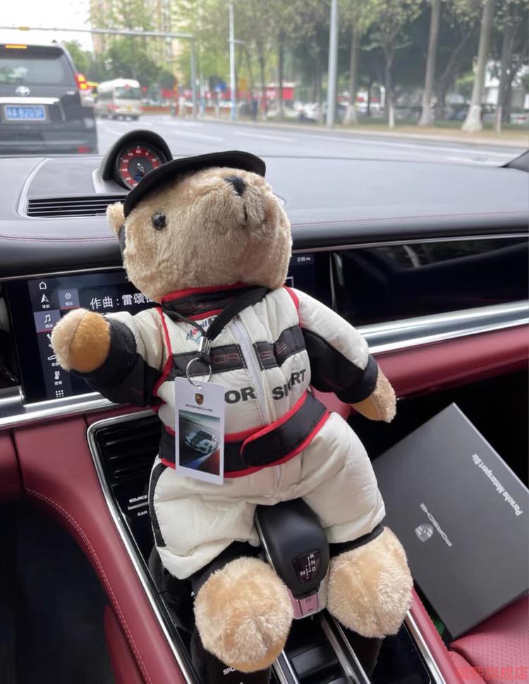 赛车泰迪熊公仔毛绒娃娃玩具偶礼盒4s店礼品定 保时捷小熊不带礼盒 40