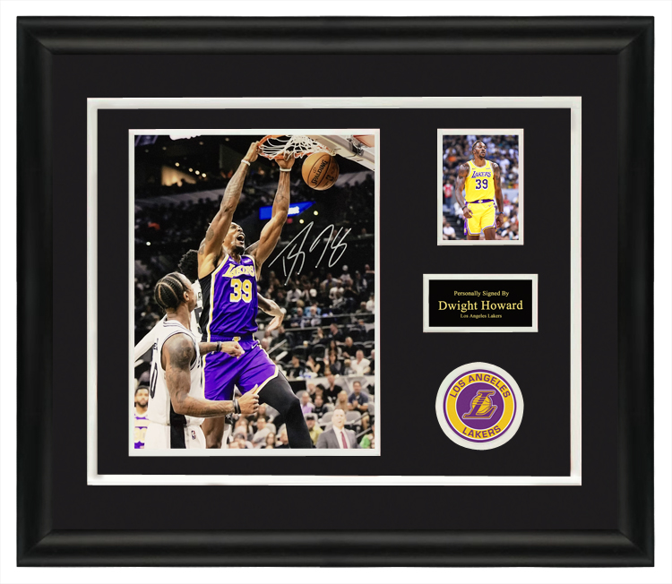霍华德亲笔签名照片 湖人队39号 含sa证书 裱框收藏不易流行【图片