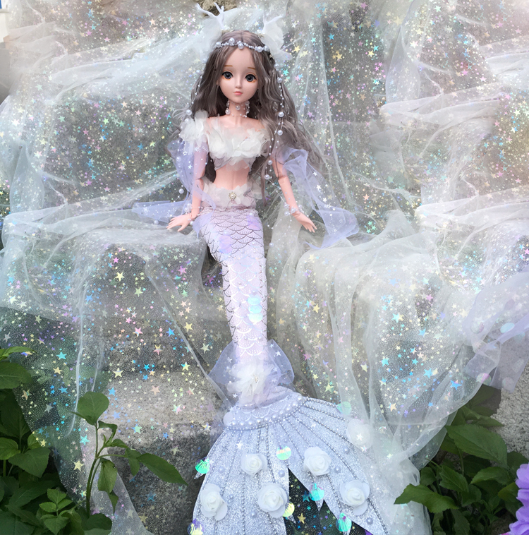 美人鱼公主60厘米大号花仙子娃娃纯手工bjd梦幻换装玩偶女孩礼物 花の