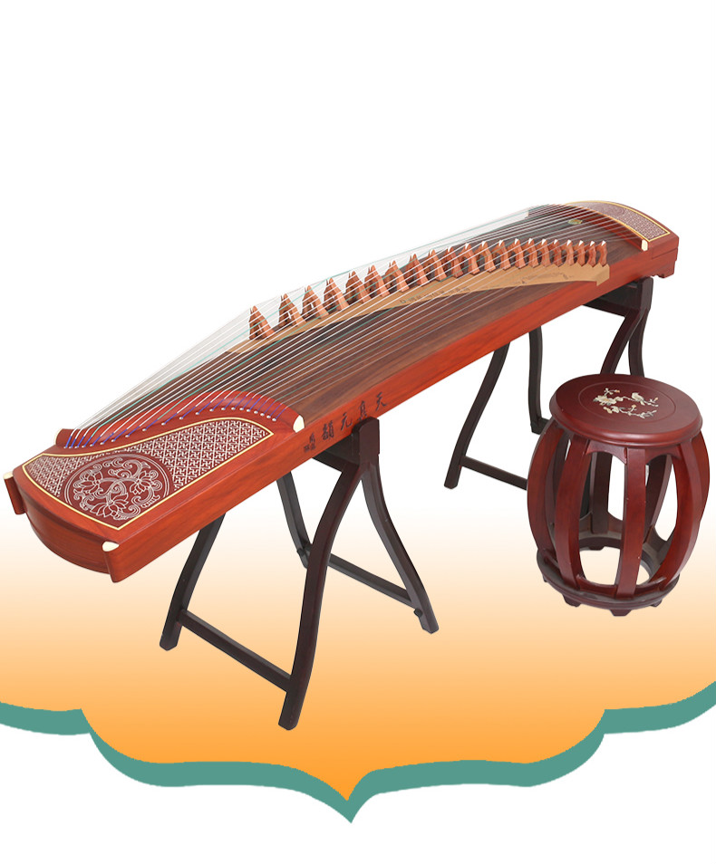 敦煌古筝689e/696初学入门考级演奏古筝琴上海民乐定制款 696d 双鹤