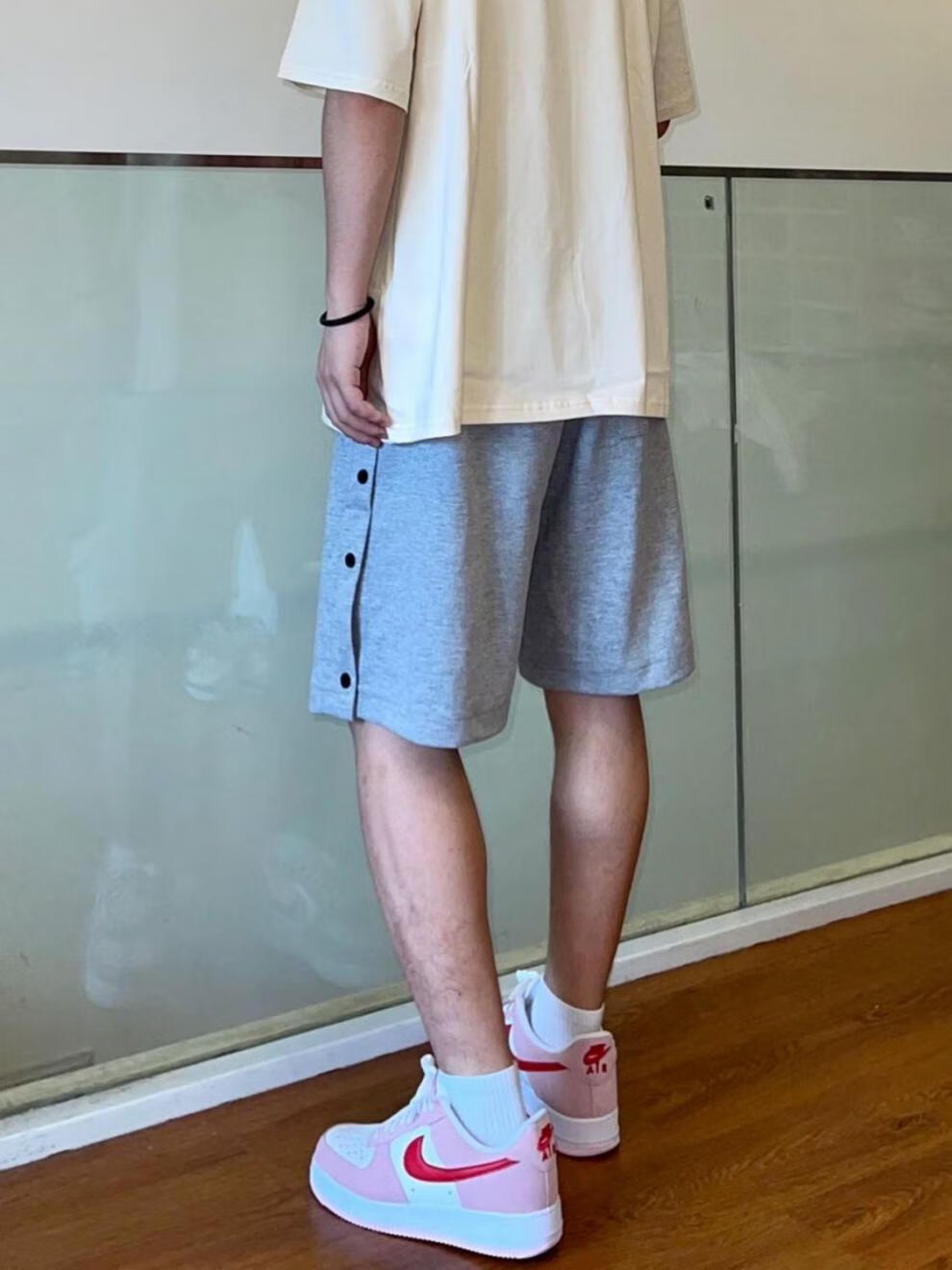 纯原空军一号情人节王源泫雅同款af1粉红板鞋女新(公司级) 粉红情人节