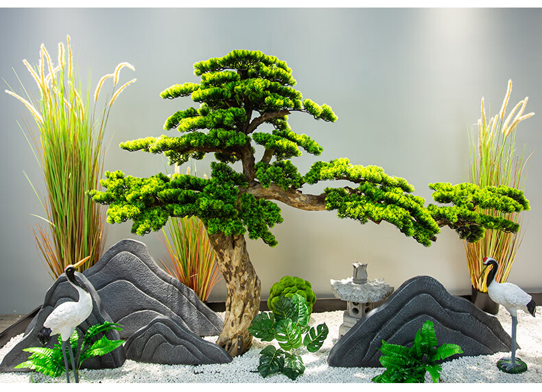 可狄(kedi) 迎客松仿真树大型假树新中式造景室内外松树酒店橱窗装饰