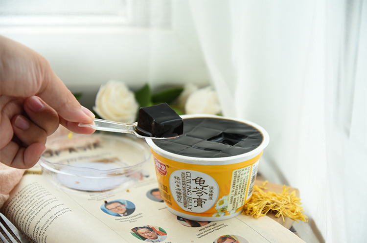 龟苓膏 冰糖菊花味220gx10碗 宝丰龙龟苓膏果冻布丁仙草冻烧仙草粉黑