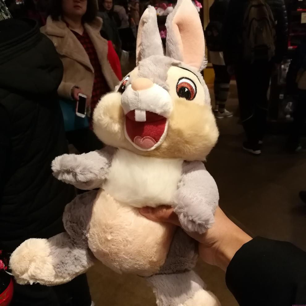 迪士尼(disney)上海迪士尼国内代购普桑兔龅牙兔兔子毛绒娃娃玩具玩偶