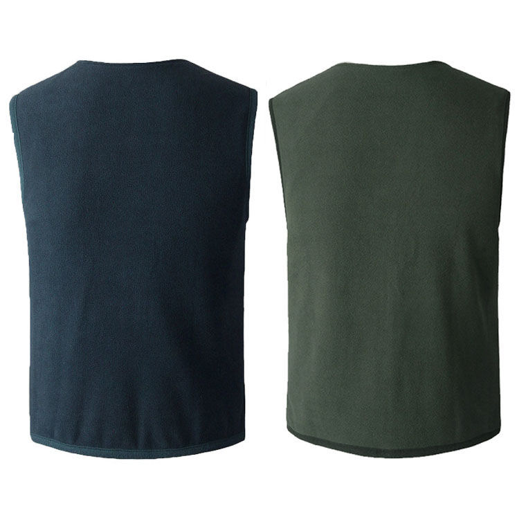 雀王抓绒绒背心防寒马甲07背心涤纶棉抓绒爸爸坎肩绿色1658488