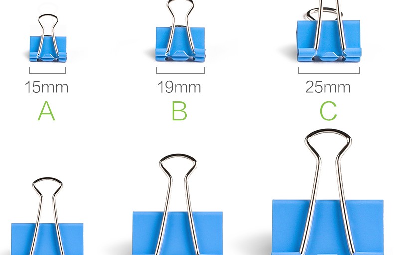 小郎人 彩色长尾夹凤尾文件夹子小夹子文具小号鱼尾夹夹燕尾夹 彩色2