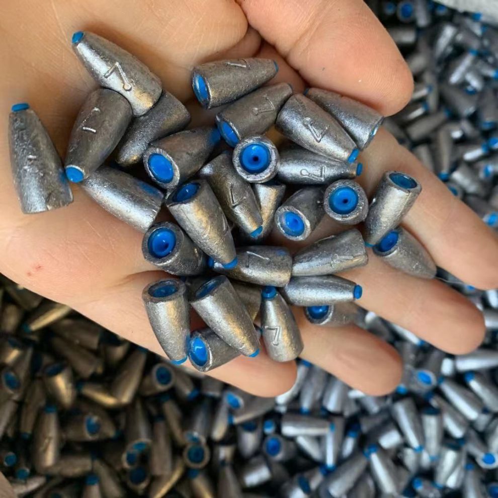 铅坠路亚子弹空心倒钓铅德州卡罗钓组专用路亚防挂底不伤线通心坠 塑