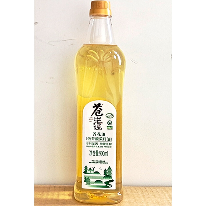 蒼茫謠芥花油mlx瓶一級壓榨食用油 家用低芥酸菜籽油