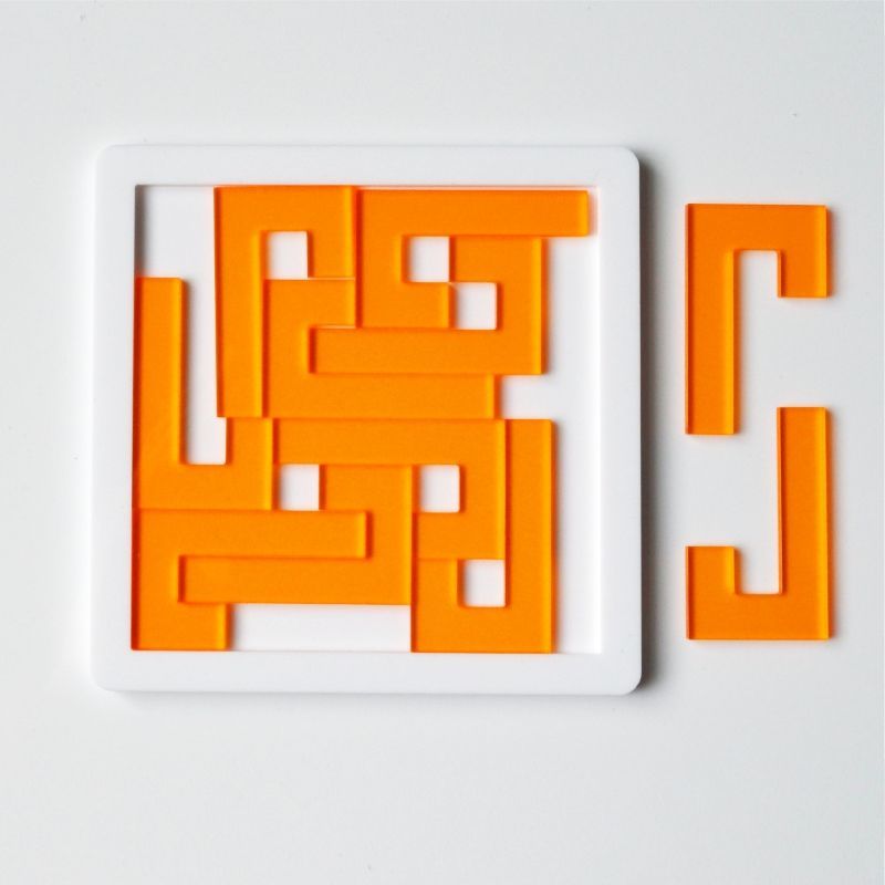 古仕龙jigsawpuzzle29块十级玲珑透明双面拼图烧脑超高难度异型six