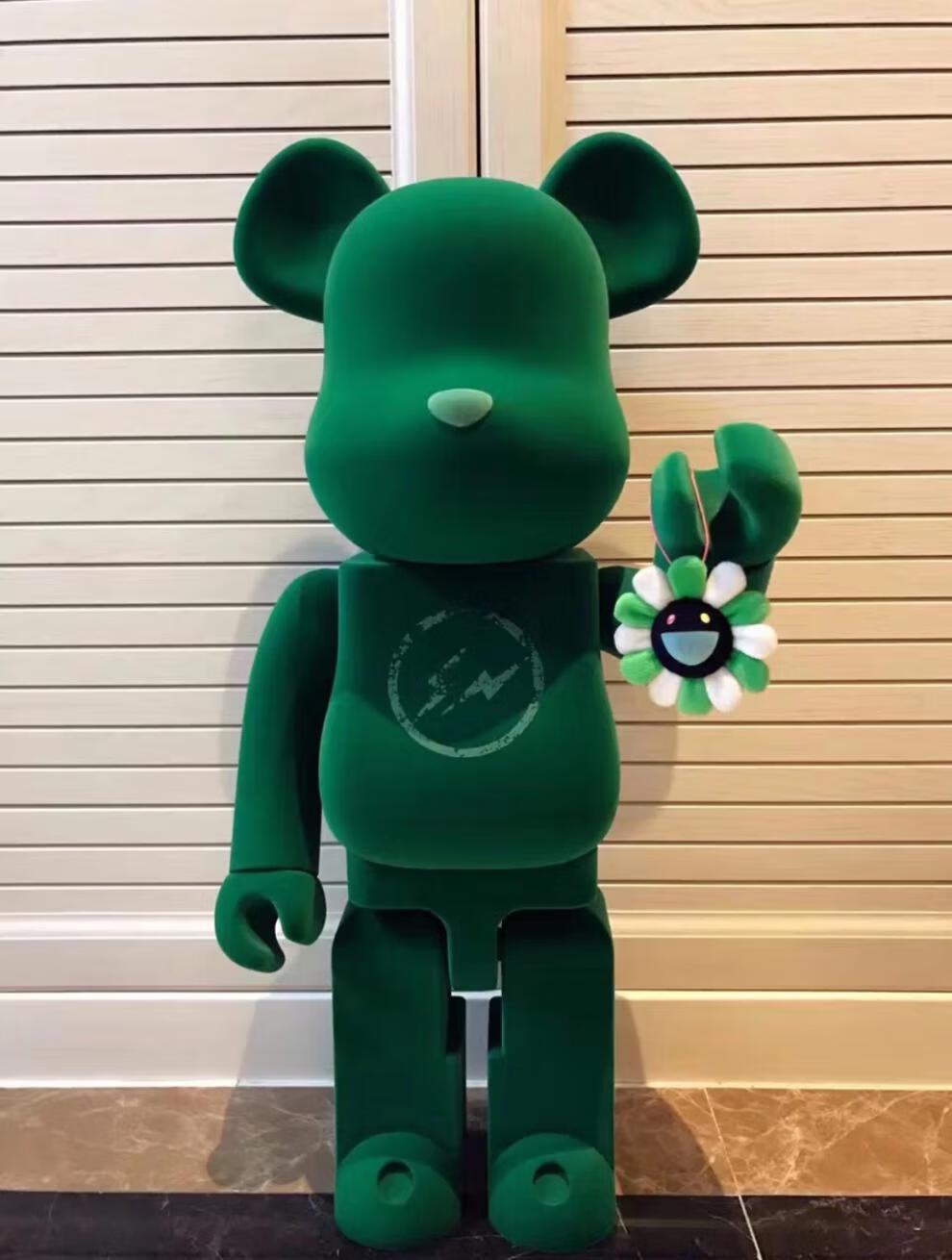 潮玩熊暴力熊积木熊大号摆件1000梵高星空xgirl水波纹千秋潮翠绿色