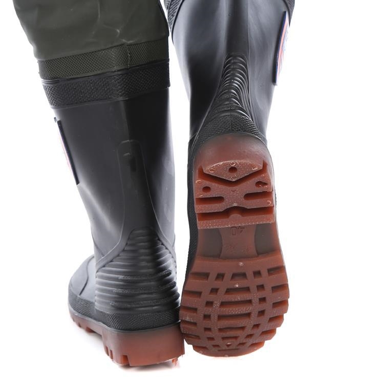 防水桶鞋男士高腰雨鞋水靴特大码雨靴下水裤防滑捕鱼鞋钓鱼鞋厚底水田