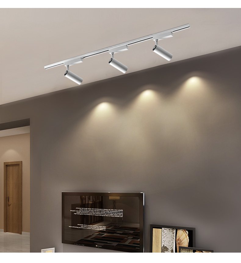 led轨道灯洗墙灯北欧简约cob背景墙导轨灯防眩光客厅家用射灯10w 10w