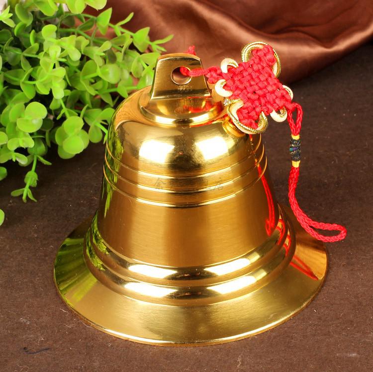 学校打铃铜钟 广缘德铜铃风水铃铛风铃挂件大小号铜钟挂大门宠物狗