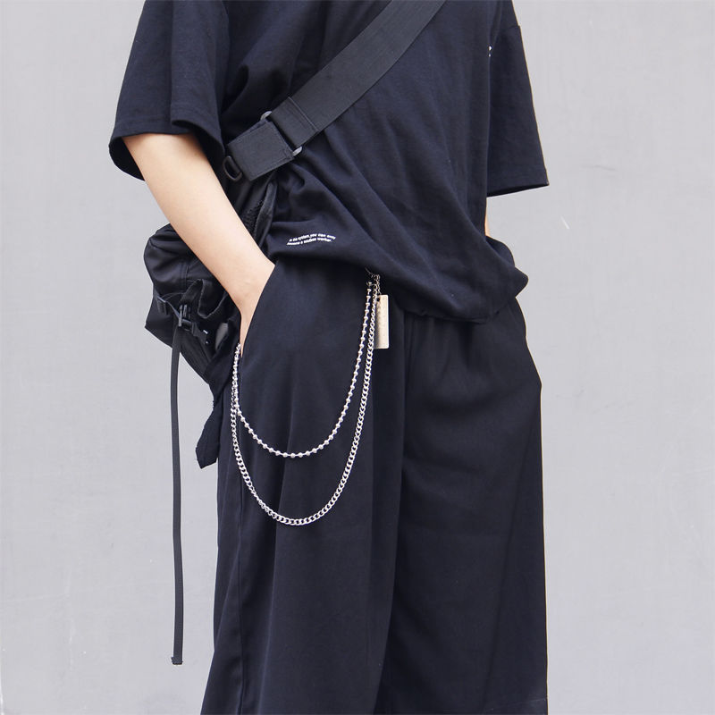 法波淇裤链嘻哈裤链ins可拆卸双层金属裤链街头复古裤子挂链腰链潮