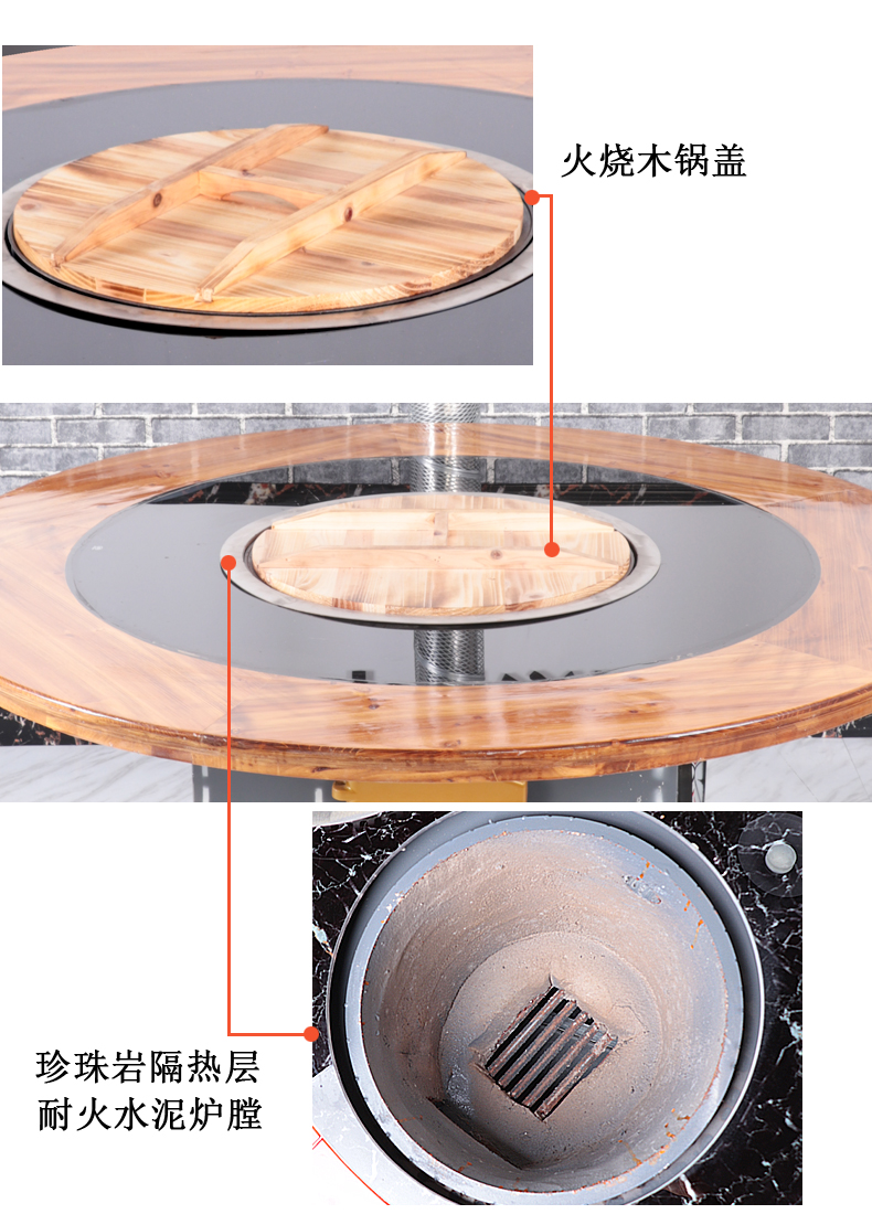 农村柴火灶家用烧木柴柴火鸡专用灶台大锅台移动地锅铁锅炖大锅灶 1.