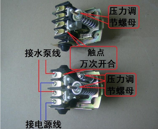 家用管道增压自吸泵单杆双杆压力开关自动控制器水泵配件sk21压力表