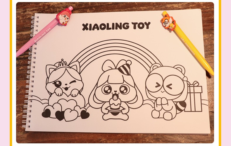 坤洛小伶玩具官方商店小孩画画本儿童幼儿园小学生空白素描本涂色文具