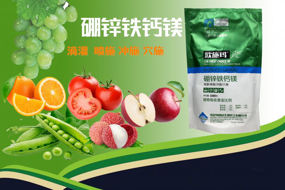 硼锌铁钙镁 以色列进口多元微量元素叶面肥滴灌喷穴冲施1千克 硼锌铁