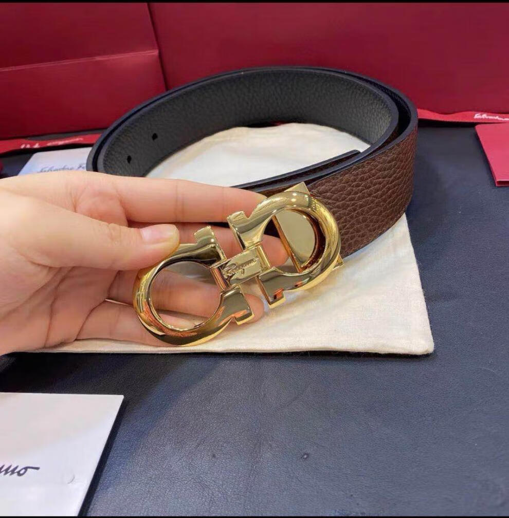 新款菲拉格慕皮带马蹄扣皮带经典男士马蹄扣双面商务休闲百搭腰带款五