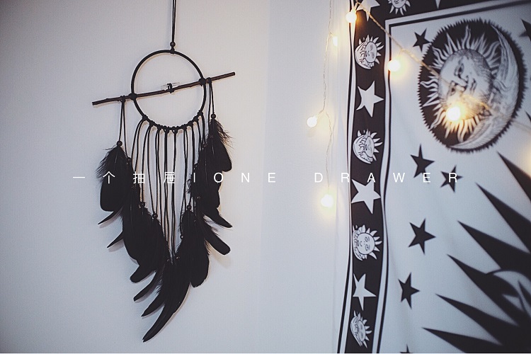 捕梦网材料包「一个抽屉 」原创手作水晶捕梦网挂件装饰diy材料包