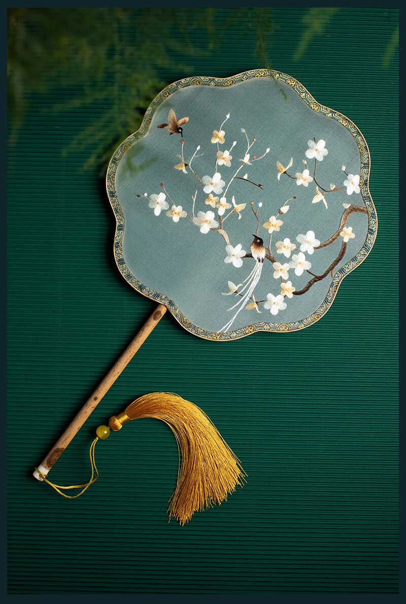 梦华录团扇扇子绣花手工苏绣团扇旗袍圆扇双面刺绣香妃竹复古风汉服