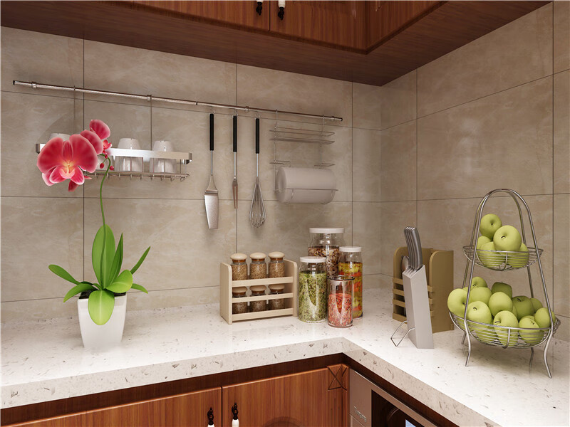 短视频背景布厨房美食直播间专用背景布吃播拍照短视频3d立体场景感