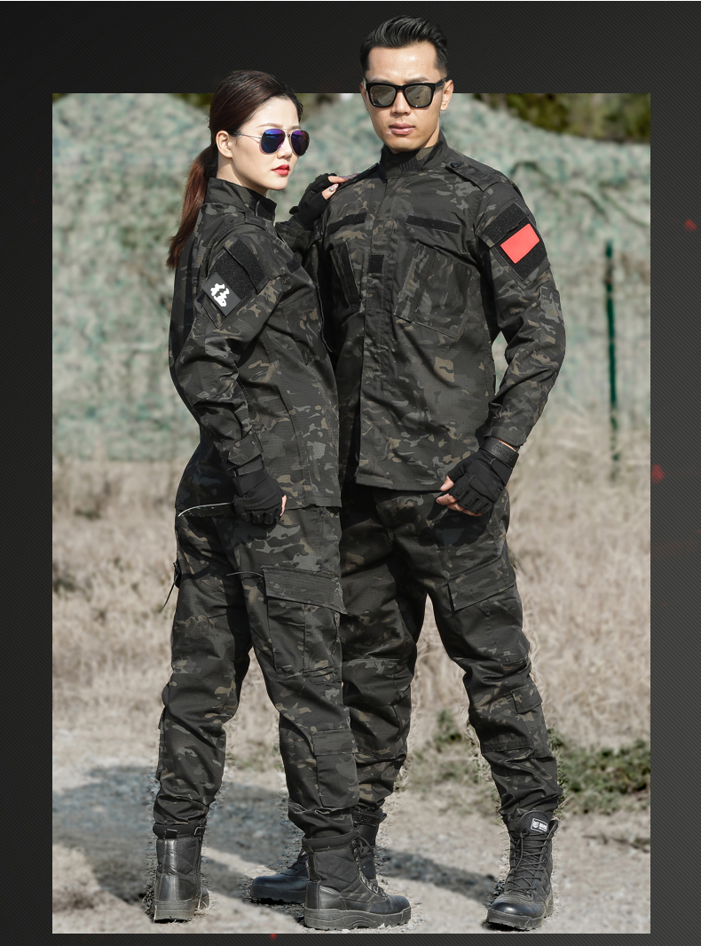 际华迷彩服套装荒漠迷彩服男女作训服套装大码训服美式战术服长袖多