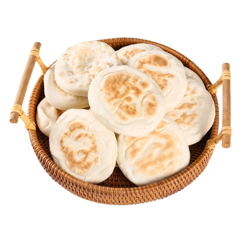 肉夹馍饼胚火烧饼发面饼白饼馍面食半成品商用早餐速食 肉夹馍饼5个装