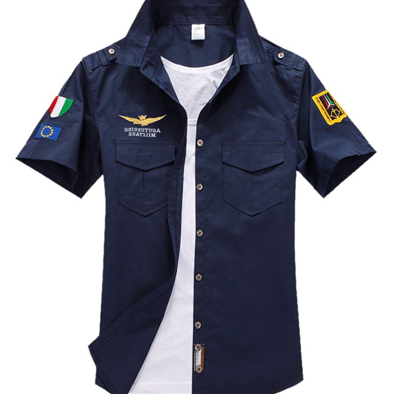 战术军迷德国二战装短袖衬衫男户外硬汉猎装军迷战术加大码短袖衬衫