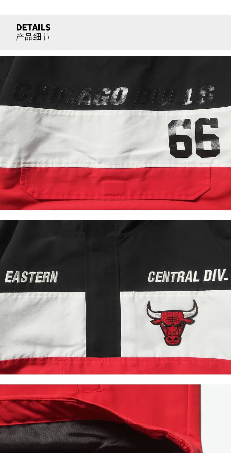 品牌: nba 商品名称:nba style潮流服饰芝加哥公牛队男女款潮流撞色套