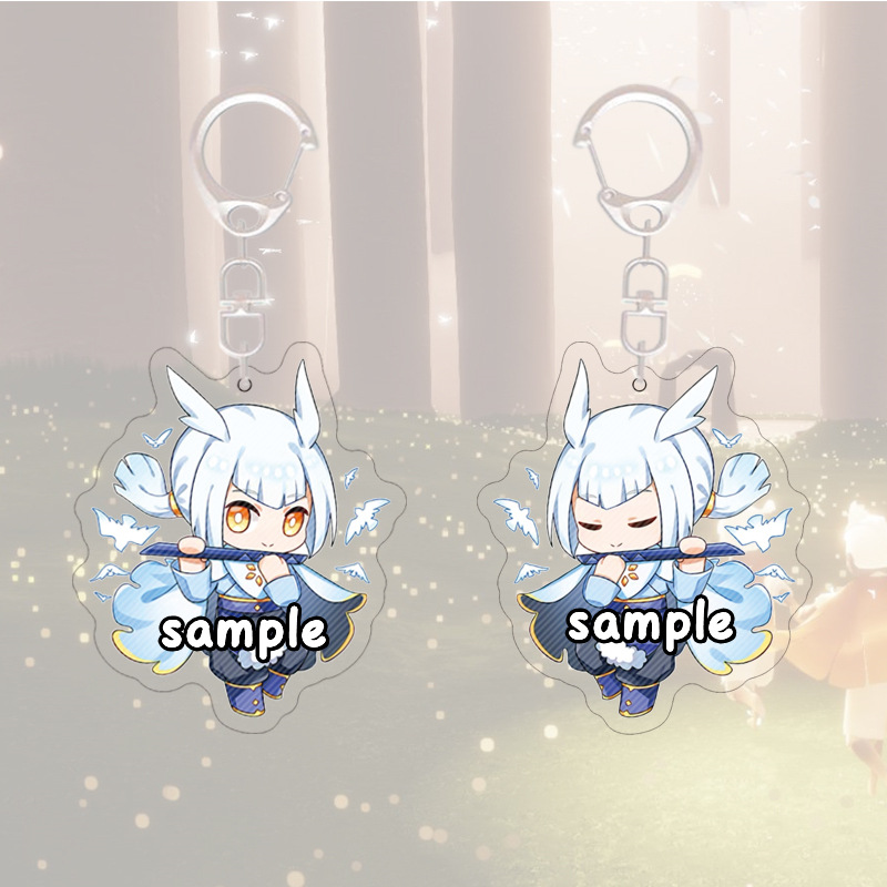 sky光遇动漫周边挂件卡卡西白鸟亚克力钥匙扣挂饰学生礼品摆件 丸子头