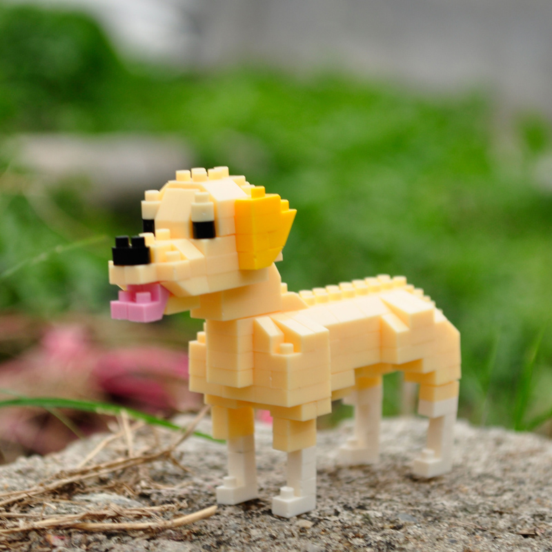 兼容乐高微小颗粒拼插积木拼装迷你动物狗狗宠物男孩子力玩具拼图
