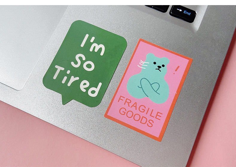 手机贴纸50张防水手账贴纸装饰小图案韩国ins风少女心手帐小熊水杯