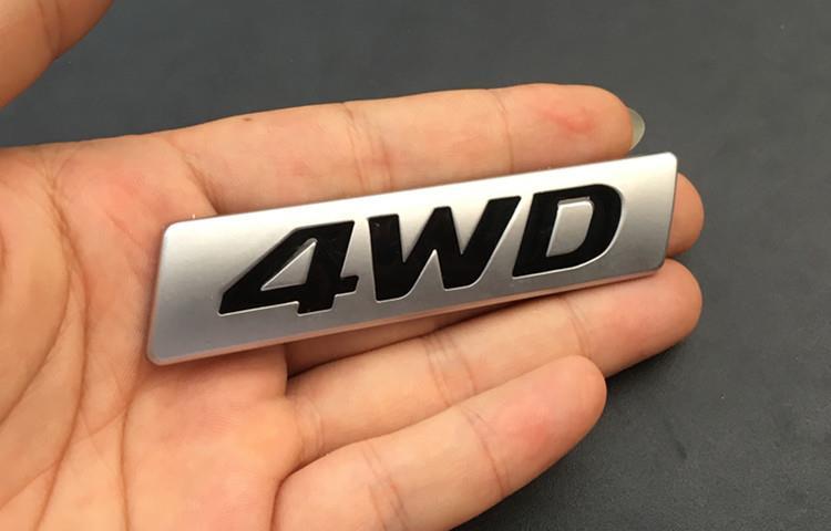 四驱4wd车标车贴四轮驱动车身贴尾标尾箱字标装饰贴粘贴款梯形4wd黑色