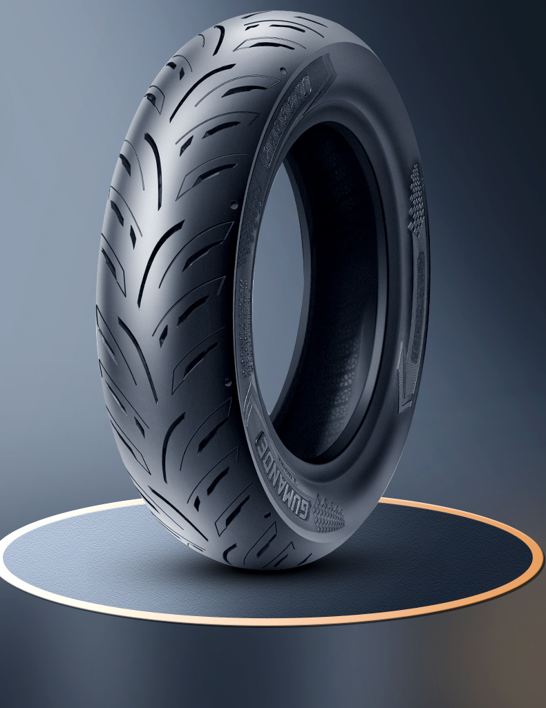 固满德gt01踏板摩托车12寸轮胎防滑半热熔电动车10寸真空外胎 刀疤纹