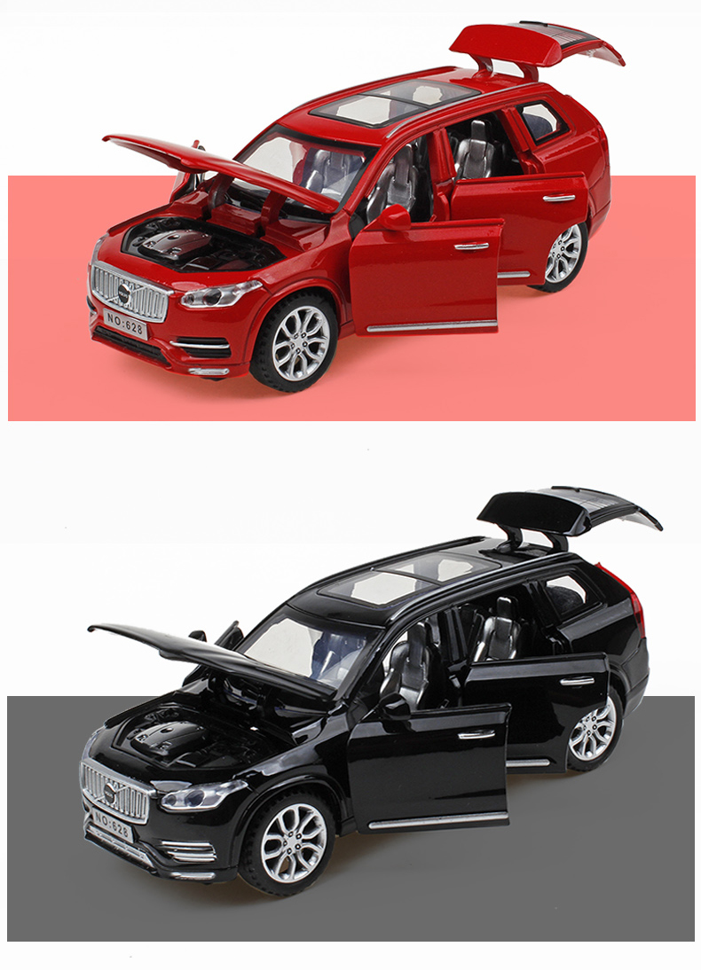 32沃尔沃xc90合金汽车模型suv越野车仿真金属儿童玩具小车摆件 沃尔沃