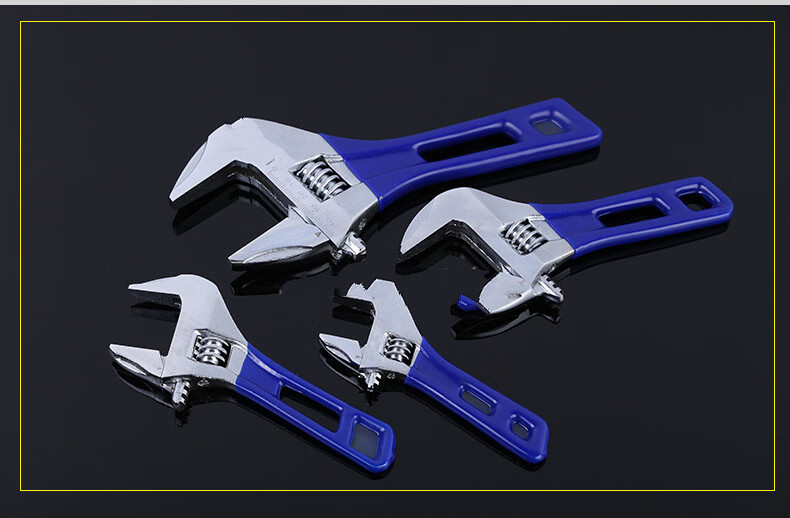 迷你活扳手小活络扳手活动扳手超大开口短柄轻便超轻水暖工具 特短4寸