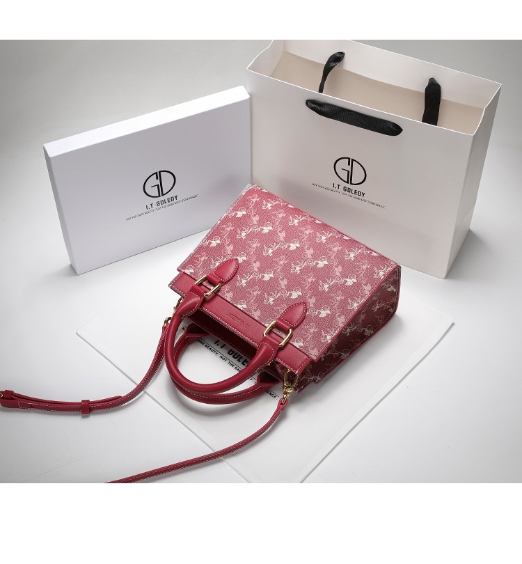 2022新款香港代购itgdledy真皮女士包包通勤时尚手提托特包斜挎包