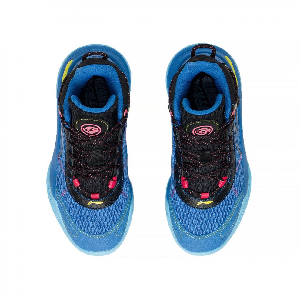 李宁篮球鞋男大童高帮鸳鸯鞋中小学生网面透气球鞋防滑减震实战运动鞋