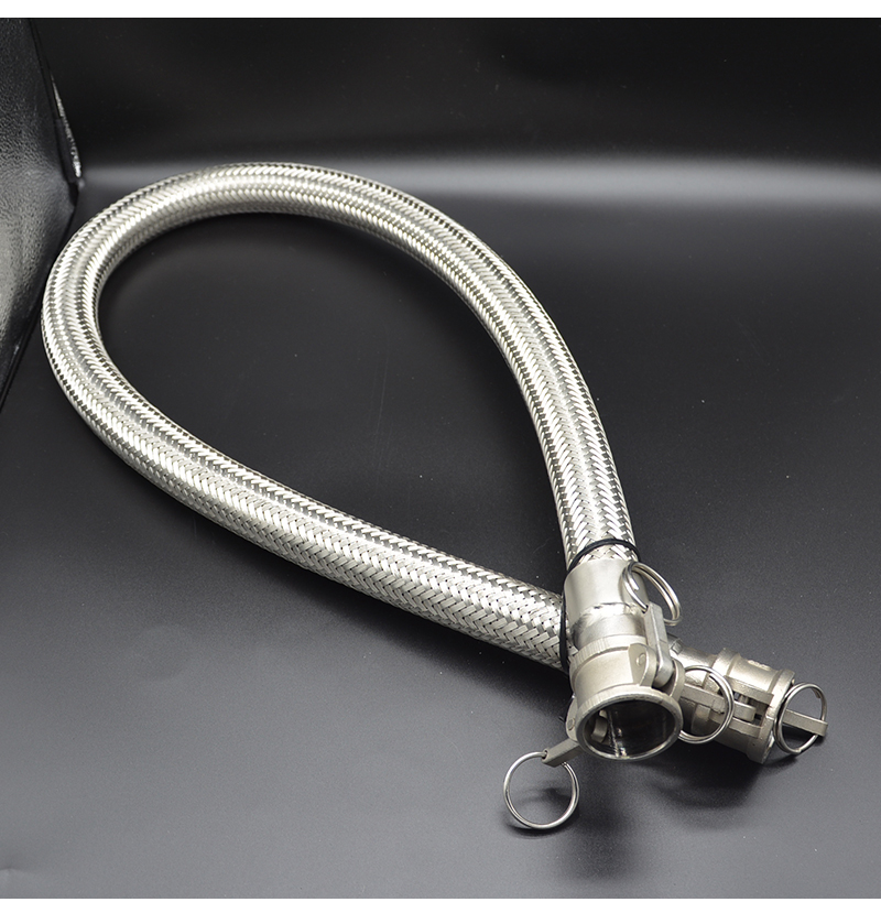 304不锈钢扳把式快速接头波纹管金属软管化工厂油罐车用软连接12寸