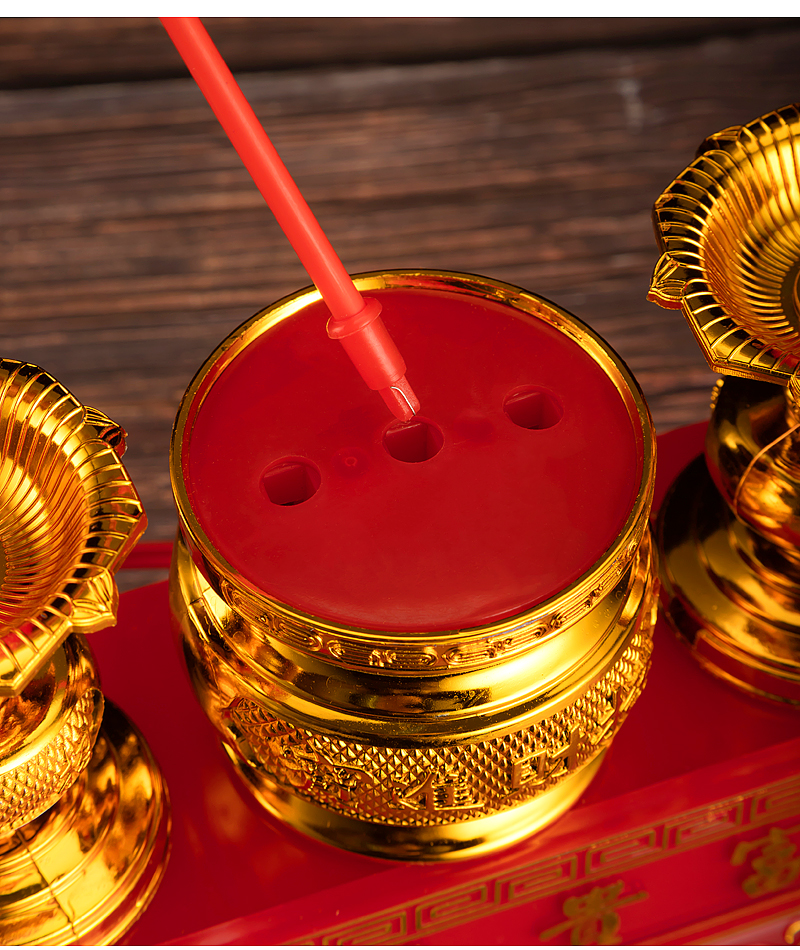 插电蜡烛拜神家用led电子香炉供奉烛台电子香烛供佛灯供财神爷小号led