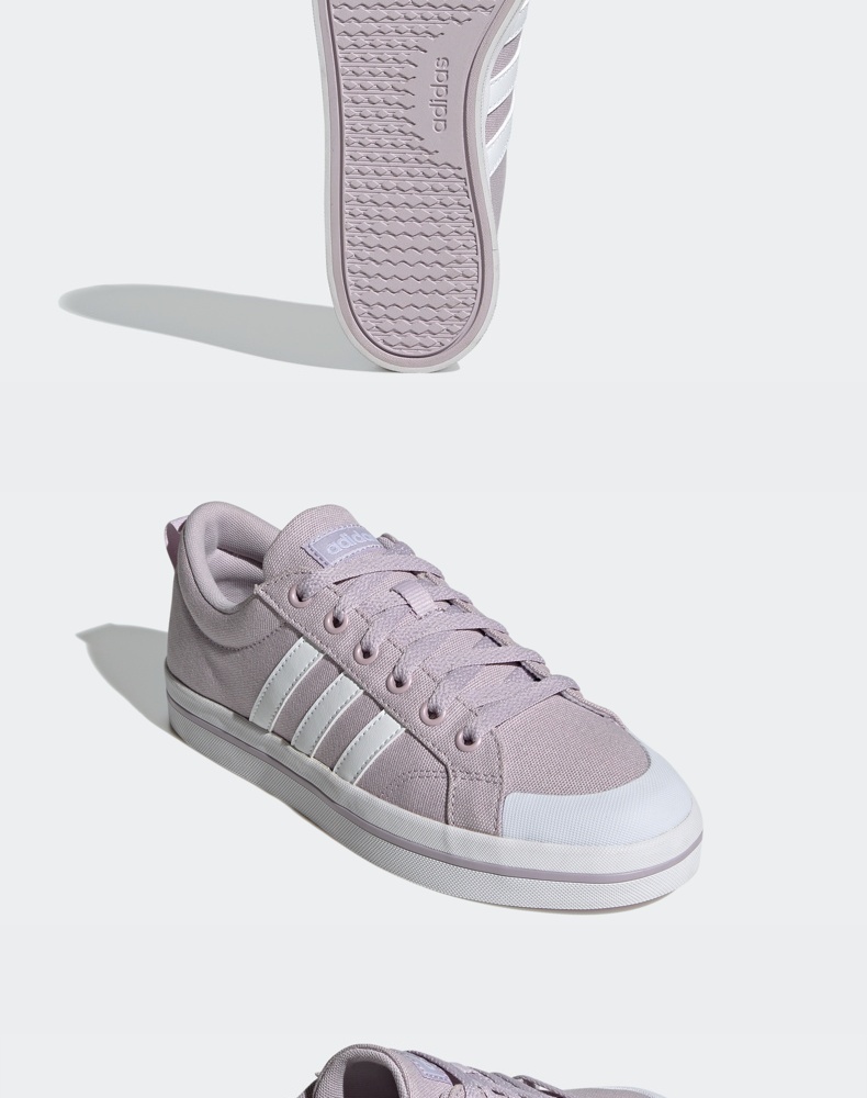 阿迪达斯官网 adidas neo bravada 新款女鞋低帮休闲帆布鞋h00476 紫