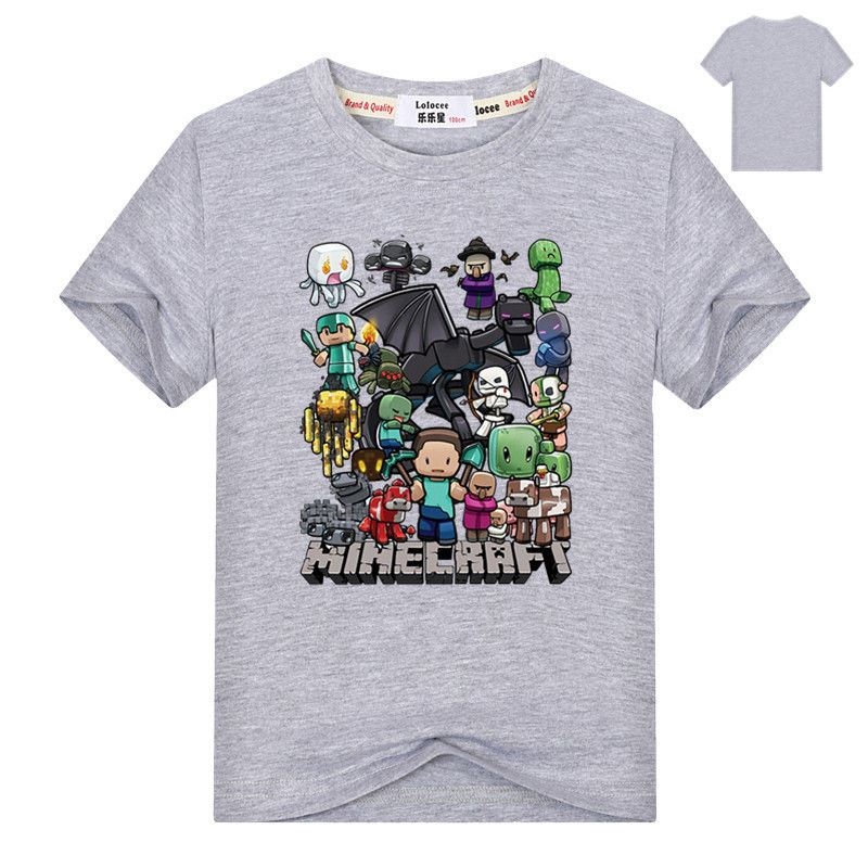 minecraft我的联名夏季薄款短袖同款dream衣服棉京菲依 夜光款-黑 120
