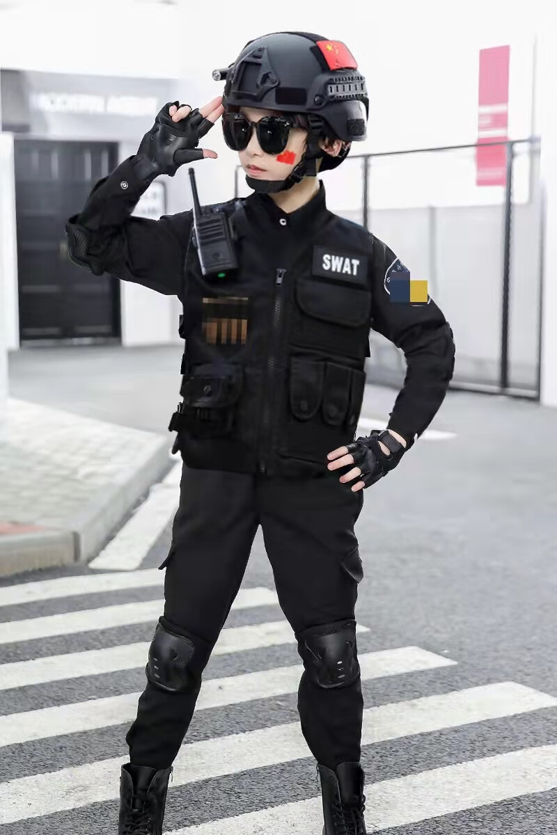 儿童警察的套装儿童警察服特警衣服装备全套服装警官服警察服表演服
