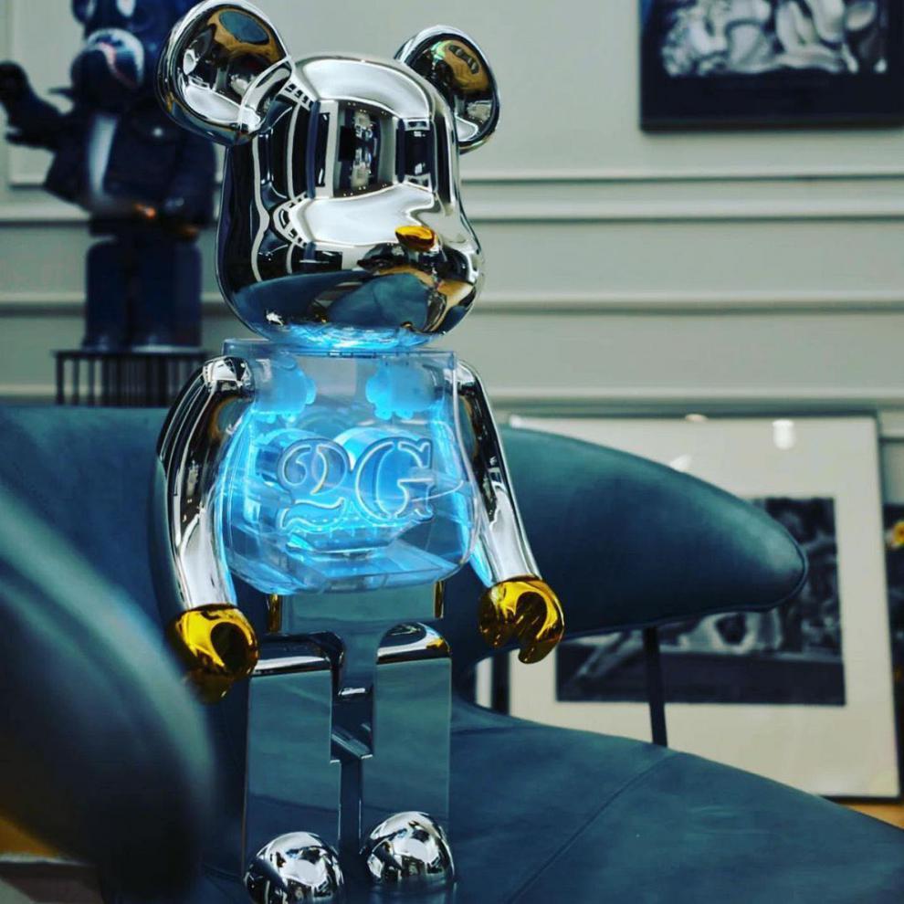 菡筱 空山基手办 熊积木熊空山基2g400%发光公仔摆件 atmos珠光白 400