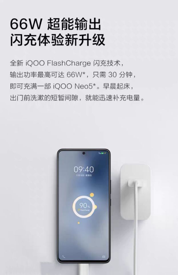 博聯仕適用vivoiqoo充電器neo5快充66w閃充頭33a手機數據線iqoo7新款